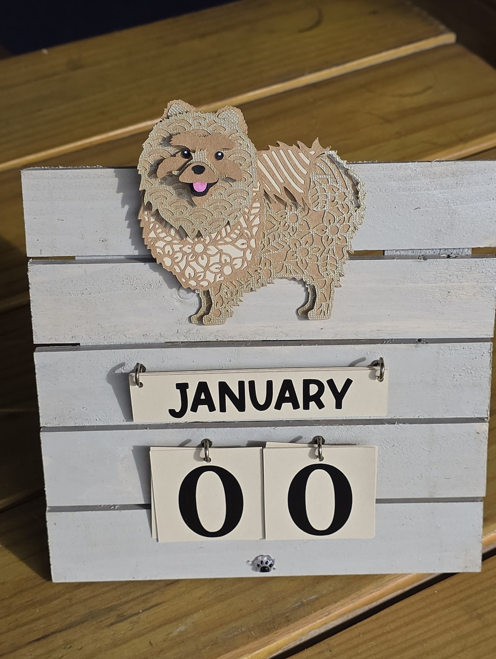 3D RED POMERANIAN Perpetual Calendar (Includes 50% Donation)